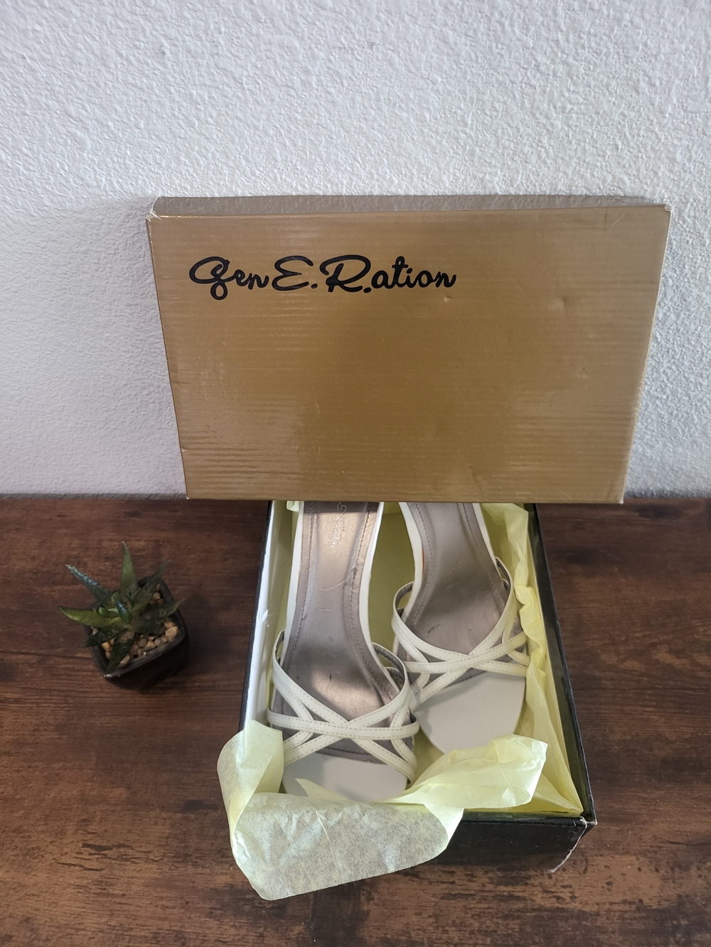 Women's Cream Strappy Heeled Sandals